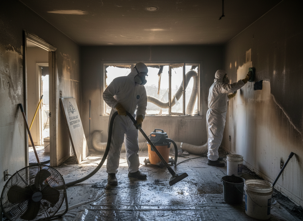 fire and smoke damage restoration in Sugarloaf