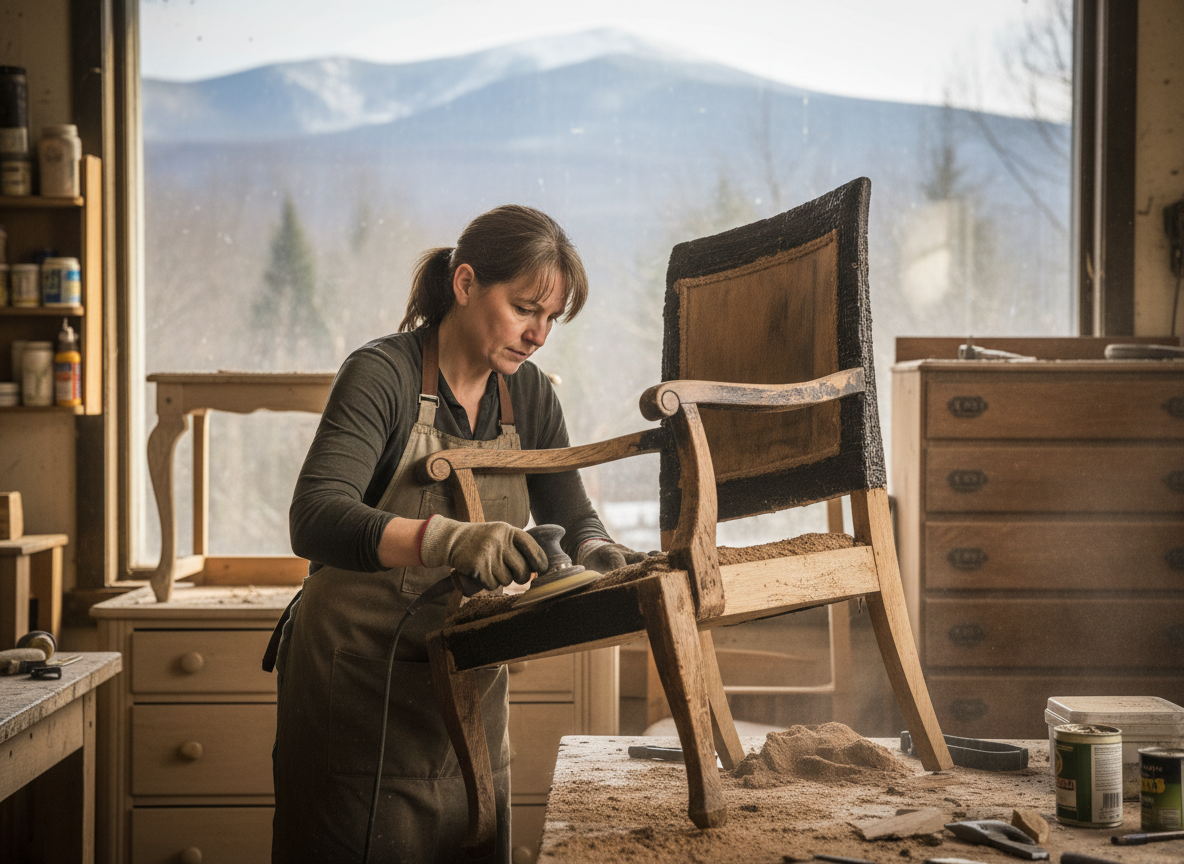fire-damaged furniture restoration in Sugarloaf